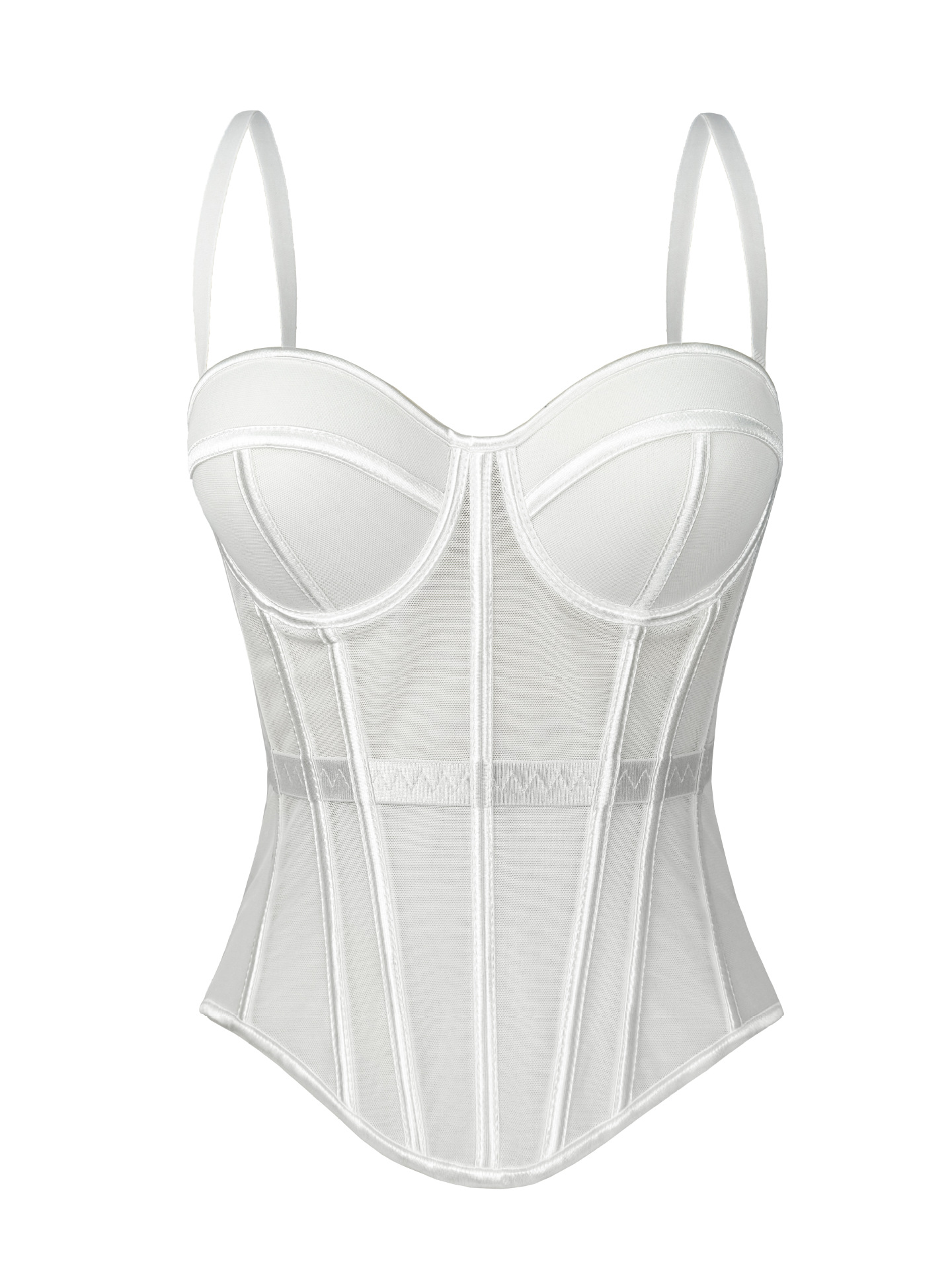 Elegant Burgundy Corset Top Sexy Mesh Fishbone Crop Top Fashion Short Camisole